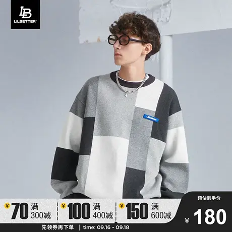 Lilbetter男士毛衣男冬加厚新款衣服上衣宽松潮流针织衫毛线衣LB商品大图