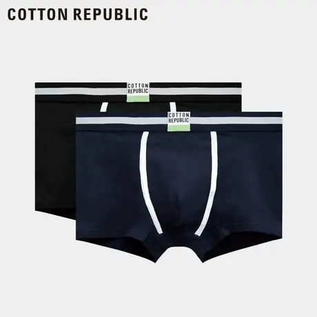 Cotton Republic/棉花共和国男士平角内裤棉质铁桶两条装图片