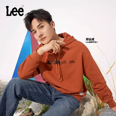 【郑业成同款】Lee23早秋新品buddy Lee舒适版连帽男女同款卫衣潮图片