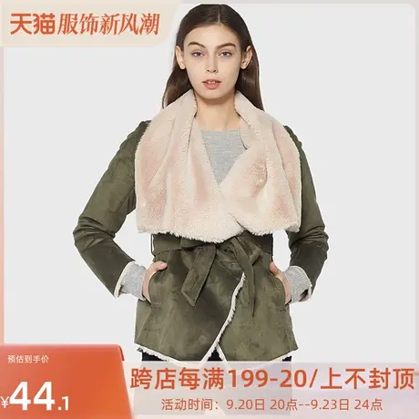【断码S】艾格冬季女装时尚百搭休闲长袖短外套Y325图片
