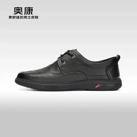 【门店发货】奥康男鞋春秋季真皮低帮休闲舒适软底百搭单鞋图片