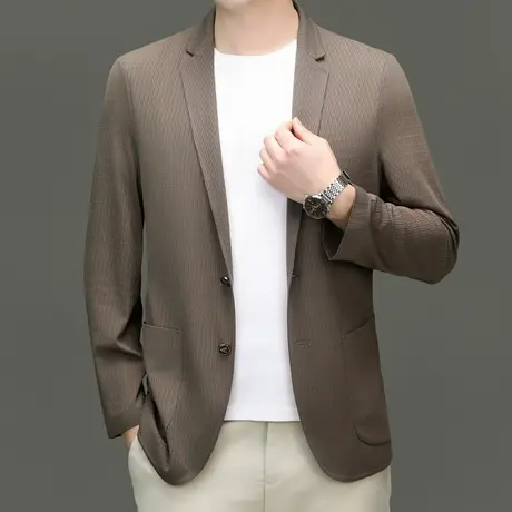 薄款修身男士小西装外套2025春秋季商务时尚上衣休闲防晒西服男装商品大图