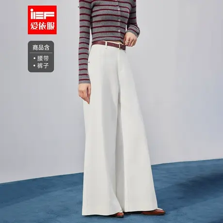 IEF/爱依服2025秋季新款韩版简约通勤气质显腿长宽松百搭阔腿裤商品大图