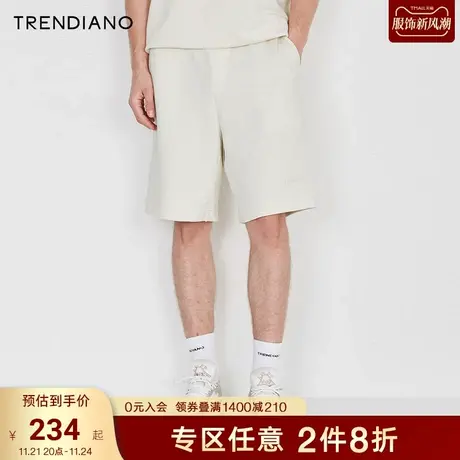 TRENDIANO休闲短裤2023年夏季新款宽松五分裤运动时尚男士裤子潮商品大图