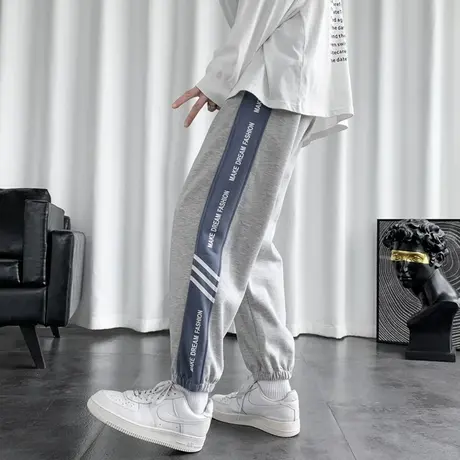 卫裤男潮牌春秋季2023新款青少年百搭束脚运动男生哈伦休闲长裤子商品大图