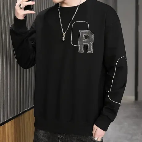 男士长袖t恤2023年新款潮流打底衫男装潮牌ins男生春秋卫衣商品大图