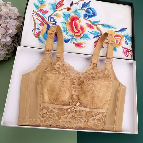性感抹胸内衣女大胸显小胸薄款全罩杯收副乳夏季防下垂调整型文胸商品大图