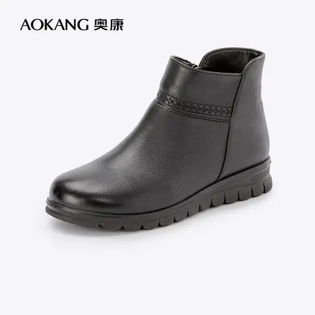 【品牌特惠】奥康女鞋秋冬季女靴子时尚百搭雪地靴潮流短靴断码商品大图
