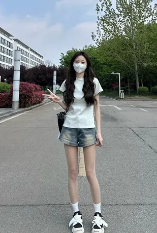 牛仔短裤女夏季薄款小个子美式复古高腰显瘦直筒裤a字阔腿裤ins潮图片