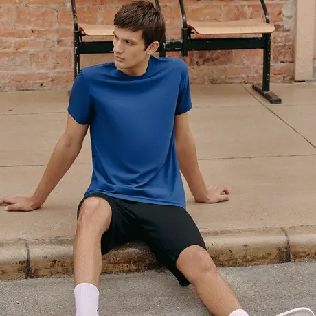 三枪短裤男夏五分裤青年家居裤麻感珠地男士裤衩松紧裤睡裤50645商品大图