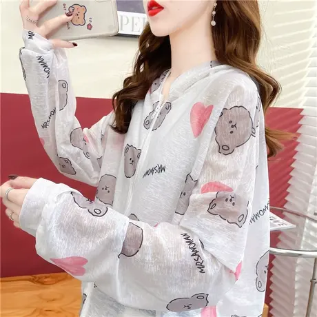 户外骑车防晒衣女夏季韩版宽松大码冰丝薄款速干透气防晒服外套潮商品大图