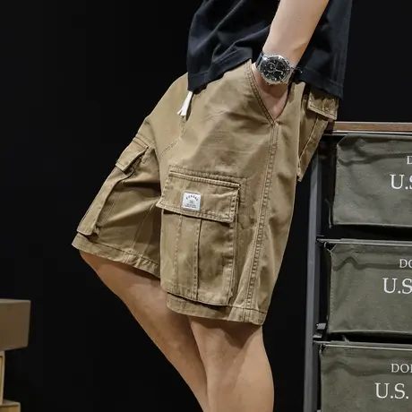 工装短裤男士五分裤夏季潮牌5分休闲男裤宽松2023新款大码裤子男商品大图