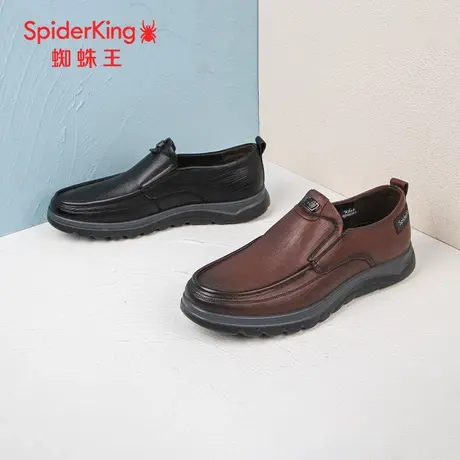 SPIDER KING/蜘蛛王男鞋真皮2023春秋商场新款休闲大众牛里软底轻图片