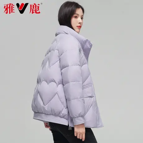 雅鹿羽绒服女短款2022冬季新款休闲宽松立领保暖小个子短外套高端图片