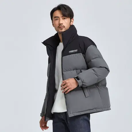 【商场同款】坦博尔男士短款羽绒服拼接面包服外套冬TA212393图片