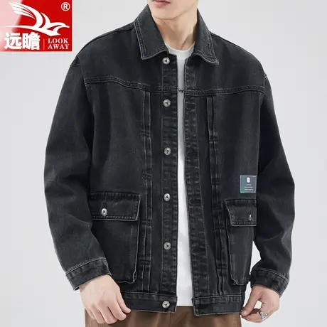 牛仔外套男士潮流宽松上衣春秋季2023新款休闲百搭工装夹克衫男款商品大图