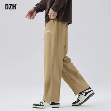 男士美式休闲裤男秋季宽松直筒高街休闲长裤子2023新款潮牌运动裤商品大图