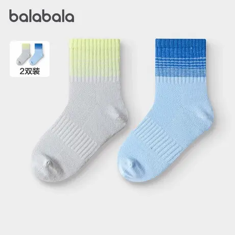 巴拉巴拉【商场同款】男童袜子儿童网眼袜夏季薄款吸湿排汗两双装图片