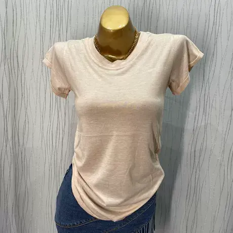 韩版时尚女装修身性感上衣女夏大圆领显瘦打底衫短袖休闲T恤透视图片