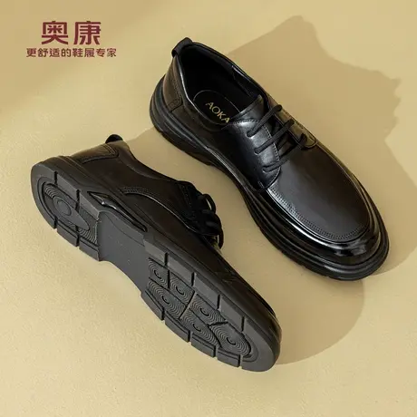 奥康 男鞋2025春秋新款商务休闲皮鞋真皮软底舒适爸爸鞋办公鞋N商品大图
