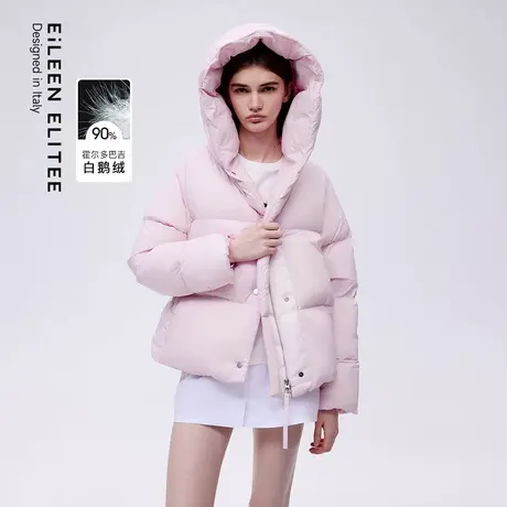 朗姿欧洲EiLEEN ELITEE霍尔多巴吉鹅绒连帽羽绒服2025年冬季新款商品大图
