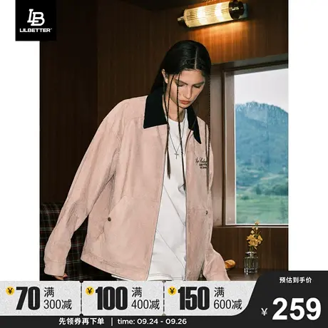 Lilbetter仿麂皮外套男女同款vintage美式复古工装秋冬底特律夹克商品大图