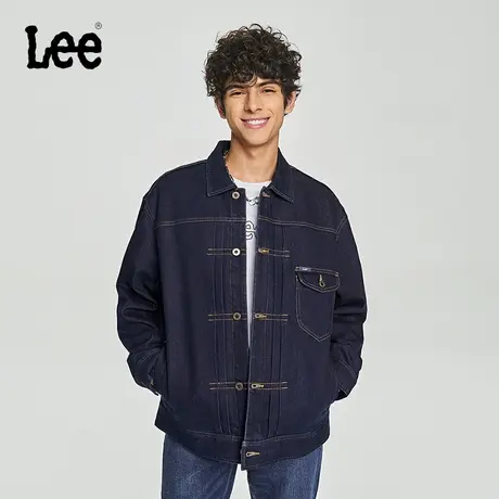 Lee商场同款23秋冬新品舒适版二合一可拆卸清水洗牛仔棉服外套男图片