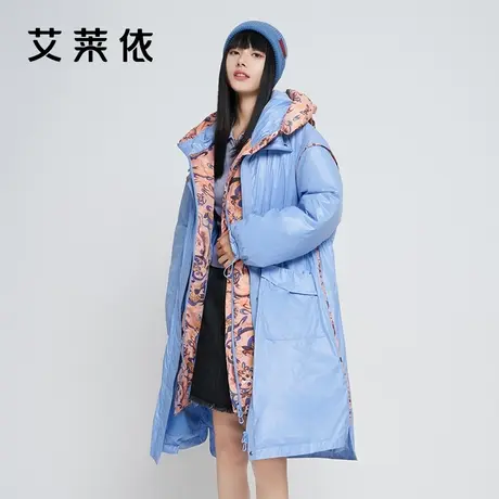 艾莱依羽绒服女新品冬季敦煌设计感小众中长款加厚高端外套图片