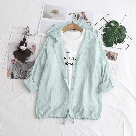 2020夏季甜美日系小清新短袖薄款短外套显瘦学生女装防晒衣图片