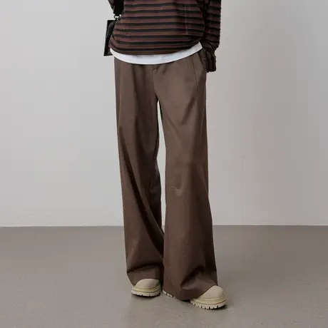 欧小仓 糯米系列ins博主超模裤美拉德穿搭伴侣秋冬加厚软糯阔腿裤图片