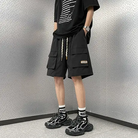 短裤男工装夏季美式复古潮牌ins休闲宽松外穿大码百搭五分中裤子商品大图