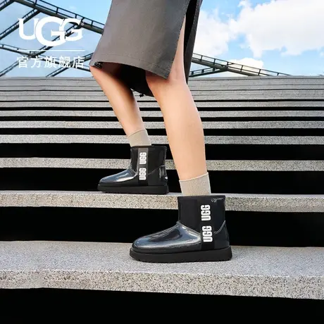 UGG秋季男女同款防水圆头平底休闲舒适时尚短靴雪地靴 1113190图片