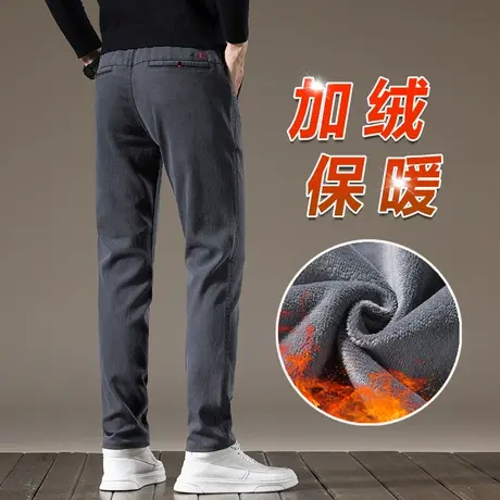 商务西装裤秋冬款加绒加厚保暖抗寒休闲裤子冬季男士2024新款西裤商品大图