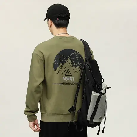 潮牌秋季男装卫衣印花长袖春秋款男士休闲卫衣高档男士休闲卫衣商品大图