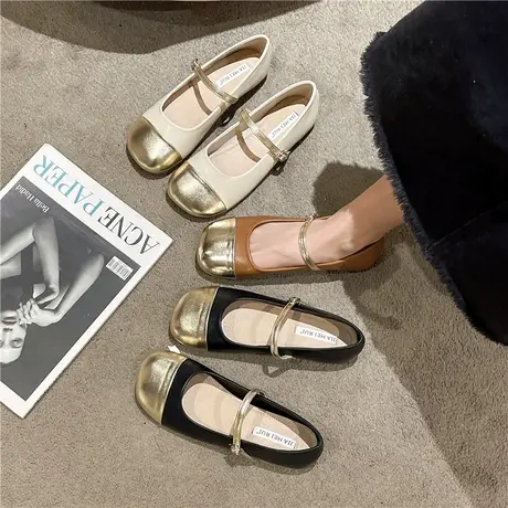 小香风玛丽珍鞋配裙子小皮鞋软底豆豆鞋女春秋奶奶鞋法式乐福单鞋商品大图