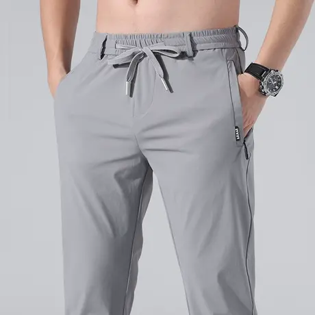 冰丝夏款跑步弹性运动长裤男款夏季薄款四面弹力速干休闲裤子男士商品大图