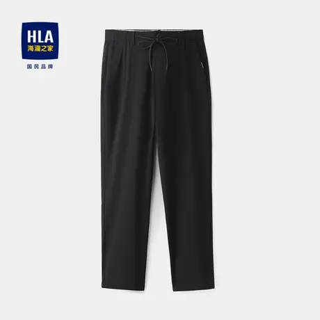HLA/海澜之家宽松锥形休闲裤2024春夏新款柔软亲肤松紧腰裤子男图片