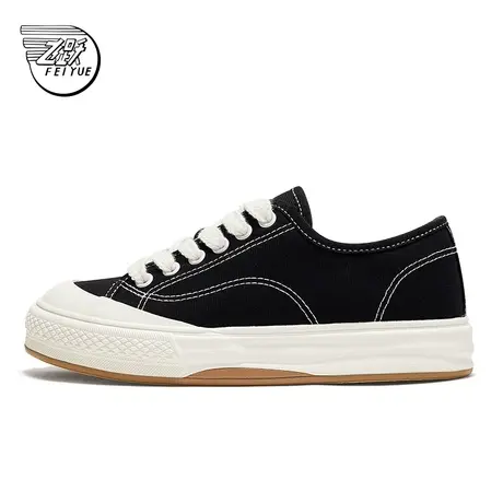feiyue/飞跃休闲鞋女2024秋季款时尚超纤小白鞋简约运动板鞋002商品大图