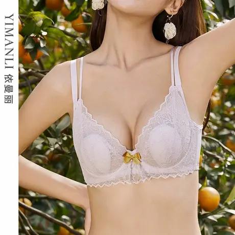 依曼丽品牌专柜款文胸夏季兔耳朵薄杯性感时尚透气聚拢法式内衣女商品大图