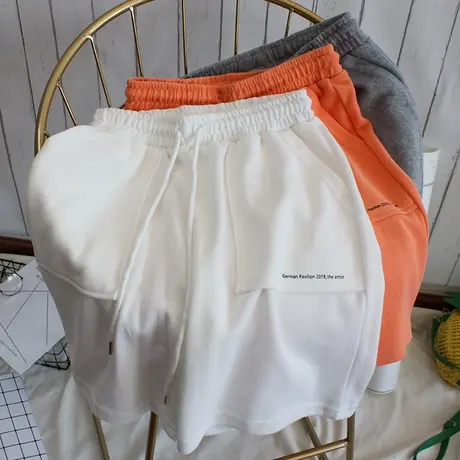 裤子女2021新款韩版ins慵懒直筒阔腿裤宽松五分短裤高腰休闲裤潮图片