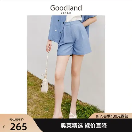 音儿美地女装2023夏季新款时尚气质减龄休闲通勤高腰直筒短裤商品大图
