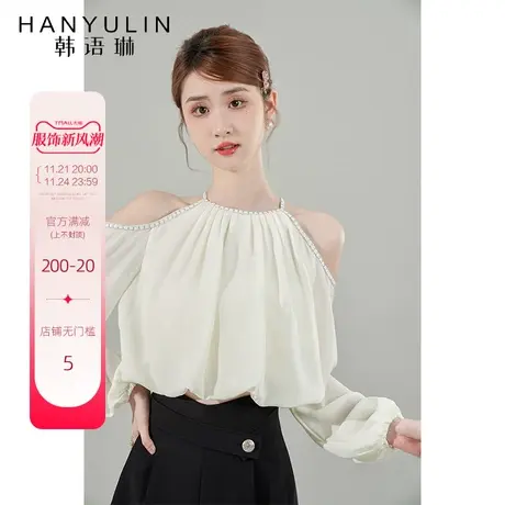 韩语琳长袖衬衫女设计感小众2024新款春秋时尚法式雪纺衫小衫上衣商品大图