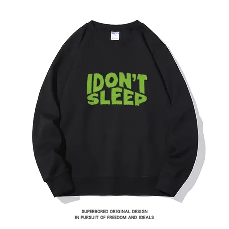 美式休闲潮流字母印花卫衣男春秋款设计感青少年宽松休闲长袖上衣商品大图