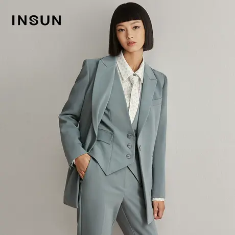 恩裳冬季修身羊毛职业西装外套商品大图