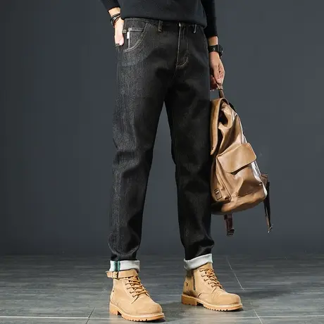 港风潮流百搭牛仔裤户外休闲美式复古牛仔裤男直筒潮流宽松男裤商品大图