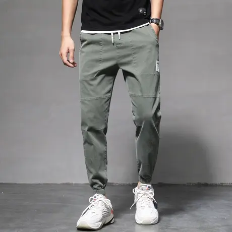 夏季2023新款潮牌男生休闲裤宽松束腿哈伦九分裤子男士青少年男装商品大图