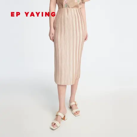 EP雅莹女装 高腰包臀裙 百褶半身裙 2023新款3502A图片