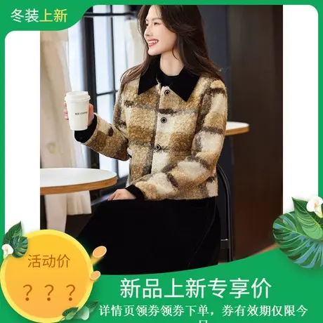 时尚气质羽绒服大衣2023年冬季新款女温柔百搭减龄短款加绒厚外套图片