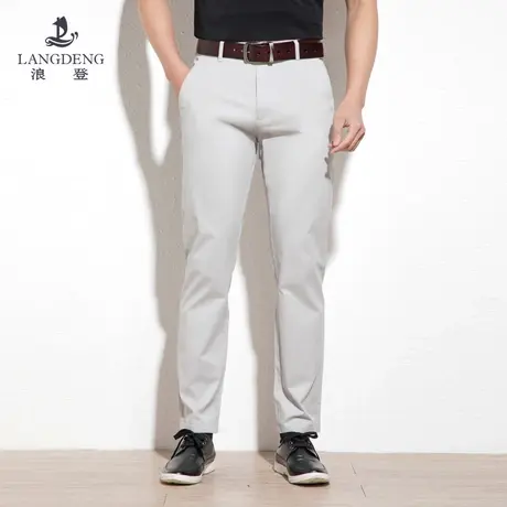 浪登纯棉上班商务休闲裤男夏季直筒男裤男士裤子合体夏季薄款长裤图片