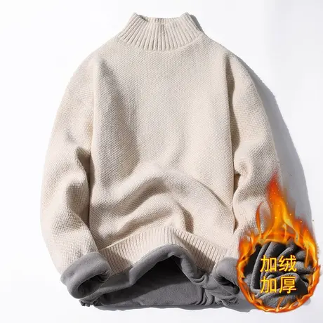 毛衣男士新款韩版修身针织衫半高领打底衫加厚加绒保暖线衣冬季潮商品大图